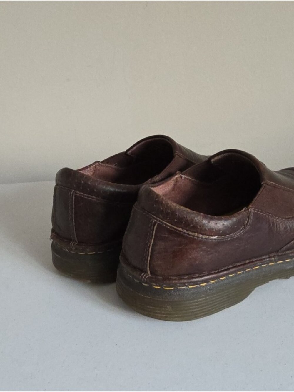 DR.MARTENS | Orson Men's Leather Slip-On Shoes Brown Sz 10 - Picture 3 of 6
